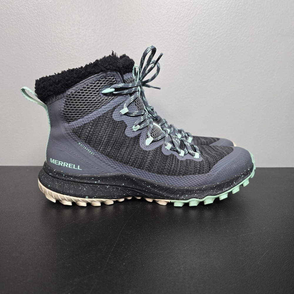Merrell Boots Womens Size 10 Gray Bravada Bluff Polar Waterproof Hiking Outdoors